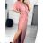 Women's Long Elegant Short Sleeve Dress (S/M ONE SIZE) ITALIAN FASHION IMWE235478