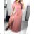 Women's Long Elegant Short Sleeve Dress (S/M ONE SIZE) ITALIAN FASHION IMWE235478