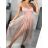 Satin Women's Long Summer Strapless Dress (S / M / L ONE SIZE) ITALIAN FASHION IMM22694