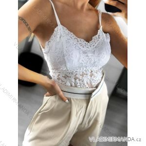 Women's Strappy Crop Top (S/M ONE SIZE) ITALIAN FASHION IMWK231202