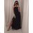 Women's Long Flared Dress Carmen Shoulders (S / M ONE SIZE) ITALIAN FASHION IMWA221622