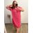 Women's Long Chiffon Short Sleeve Dress (S/M ONE SIZE) ITALIAN FASHION IMWGS231048 3xl / 4xl béžová