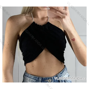 Women's Sleeveless Crop Top (S/M ONE SIZE) ITALIAN FASHION IMPBB23H3671