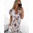Women's Long Chiffon Short Sleeve Dress (S/M ONE SIZE) ITALIAN FASHION IMWGS231048
