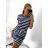 Dress short sleeve long summer strip womens (uni sl) ITALIAN MODA IM718227