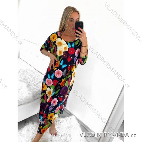 Women's Plus Size Long Sleeve Dress (XL/2XL/3XL ONE SIZE) POLISH FASHION PMLT22JAJKOD