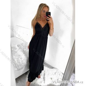 Women's Long Chiffon Short Sleeve Dress (S/M ONE SIZE) ITALIAN FASHION IMWGS231048