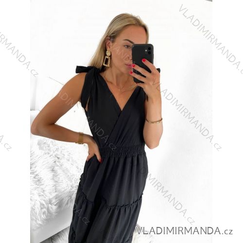 Women's Long Chiffon Short Sleeve Dress (S/M ONE SIZE) ITALIAN FASHION IMWGS231048