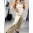 Women's long elegant sleeveless overall (S/M ONE SIZE) ITALIAN FASHION IMPGM23148/DU S/M beige