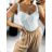 Women's Sleeveless Lace Crop Top (S/M ONE SIZE) ITALIAN FASHION IMPBB238665