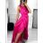 Women's Long Party Pleated Sleeveless Dress (S/M ONE SIZE) ITALIAN FASHION IMPMD236328