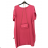 Dress with bag short sleeve women's plus size (2XL/3XL ONE SIZE) ITALIAN FASHION IM423064/DUR red