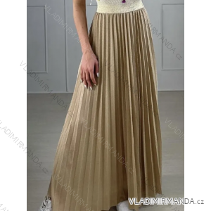 Women's Long Pleated Skirt (S/M ONE SIZE) ITALIAN FASHION IMPBB23S4044