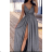 Women's Long Summer Elegant Party Sparkly Sequin Strap Dress (S/M ONE SIZE) ITALIAN FASHION IMPBB23C23703