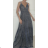 Women's Long Summer Elegant Party Sparkly Sequin Strap Dress (S/M ONE SIZE) ITALIAN FASHION IMPBB23C23703