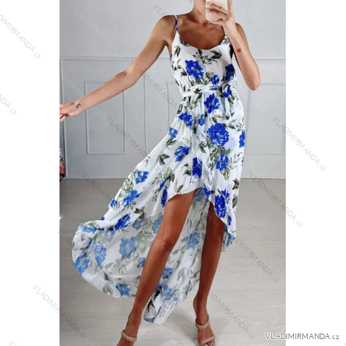 Long summer dress with straps for women (S/M ONE SIZE) ITALIAN FASHION IMPBB23P8769