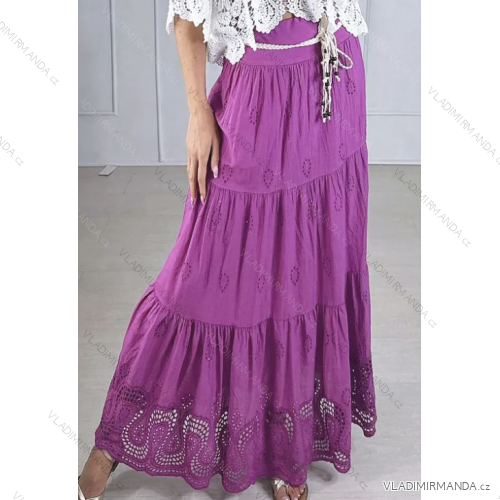 Women's Belted Long Skirt (S/M ONE SIZE) ITALIAN FASHION IMPBB23E2832