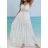 Women's Long Summer Boho Lace Strapless Dress (S/M ONE SIZE) ITALIAN FASHION IMPEM2325889