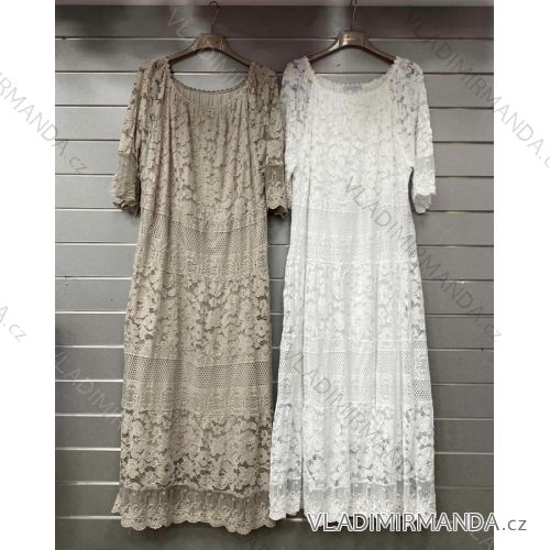 Women's Long Chiffon Short Sleeve Dress (S/M ONE SIZE) ITALIAN FASHION IMWGS231048