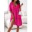 Women's Summer Oversize Casual Short Sleeve Dress (L/XL/2XL ONE SIZE) ITALIAN FASHION IMD23402/DUR pink