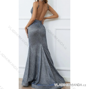 Women's Long Summer Elegant Sparkly Sequin Strap Dress (S/M ONE SIZE) ITALIAN FASHION IMPBB23C25835