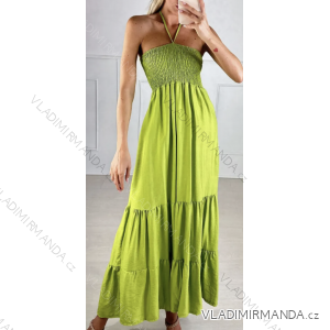 Women's Long Fringe Summer Strapless Dress (S/M ONE SIZE) ITALIAN FASHION IMPBB2310606c3