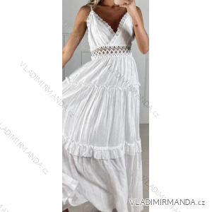 Women's long lace summer dress with straps (S/M ONE SIZE) ITALIAN FASHION IMPBB234816ml