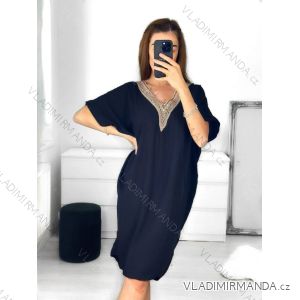 Women's Oversize Short Sleeve Summer Dress (S/M ONE SIZE) ITALIAN FASHION IM3233348