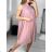 Women's Long Chiffon Short Sleeve Dress (S/M ONE SIZE) ITALIAN FASHION IMWGS231048