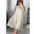 Women's Long Chiffon Short Sleeve Dress (S/M ONE SIZE) ITALIAN FASHION IMWGS231048