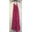 Women's long summer pleated dress with straps (S/M ONE SIZE) ITALIAN FASHION IMPGM2323763