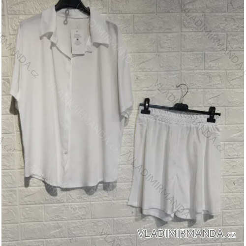 Women's Short Sleeve Summer Skirt and Tunic Shirt Set (S/M ONE SIZE) ITALIAN FASHION IMPGM237113