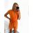 Women's summer short sleeve overall (S/M ONE SIZE) ITALIAN FASHION IMWB23320/DU S/M orange