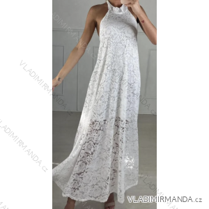 Women's Long Summer Boho Lace Sleeveless Dress (S/M ONE SIZE) ITALIAN FASHION IMPBB23K10803