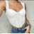 Women's Strappy Lace Crop Top (S/M ONE SIZE) ITALIAN FASHION IMPBB23M8665