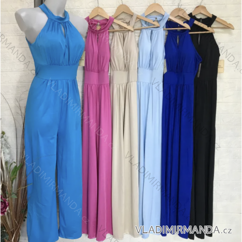 Women's Long Elegant Sleeveless Jumpsuit (S/M ONE SIZE) ITALIAN FASHION IMPGM23148A