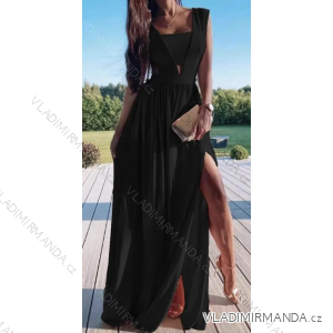 Women's Long Sleeveless Summer Dress (S/M ONE SIZE) ITALIAN FASHION IMPGM2312728