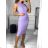 Women's ribbed summer dress with straps (S/ML/XL ONE SIZE) MB2123Z220