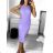 Women's ribbed summer dress with straps (S/ML/XL ONE SIZE) MB2123Z220