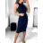 Šaty letní žebrované na ramínka dámské (S/M L/XL ONE SIZE) MB2123Z220 S/M black
