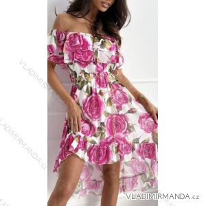 Women's Long Chiffon Short Sleeve Dress (S/M ONE SIZE) ITALIAN FASHION IMWGM23456