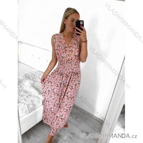 Women's Summer Sleeveless Long Dress (M/L, XL/2XL) AINUOSI ITALIAN FASHION IMB23F908