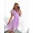 Women's summer short sleeve dress (S/M ONE SIZE) ITALIAN FASHION IM323355/DU S/M pink