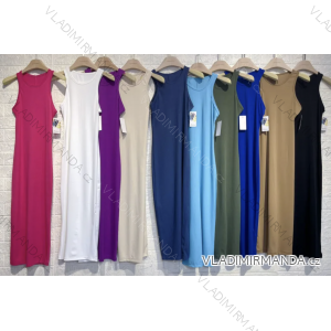 Women's Long Sleeveless Summer Dress (S/M ONE SIZE) ITALIAN FASHION IMPGM233440