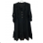 Oversize 3/4 Sleeve Women's Plus Size Shirt Dress (L/XL/2XL ONE SIZE) ITALIAN FASHION IM423111 XL/2XL black