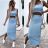 Women's long skirt and strappy top set (S/M ONE SIZE) ITALIAN FASHION IMPLP2350870070