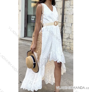 Women's Long Summer Lace Sleeveless Dress (S/M ONE SIZE) ITALIAN FASHION IMPLP2319090205