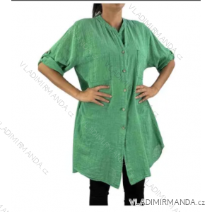 Kalhoty letní dlouhé dámská (S/M ONE SIZE) ITALSKÁ MÓDA IMPDY222XFH0375