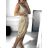 Women's Summer Satin Elegant Sleeveless Dress (S/M ONE SIZE) ITALIAN FASHION IMPGM238449