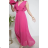 Women's Long Summer Elegant Pleated Sleeveless Dress (S/M ONE SIZE) ITALIAN FASHION IMPBB2313166x